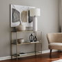 Hanah Home Cómoda D101 Dorada con Cristal Templado